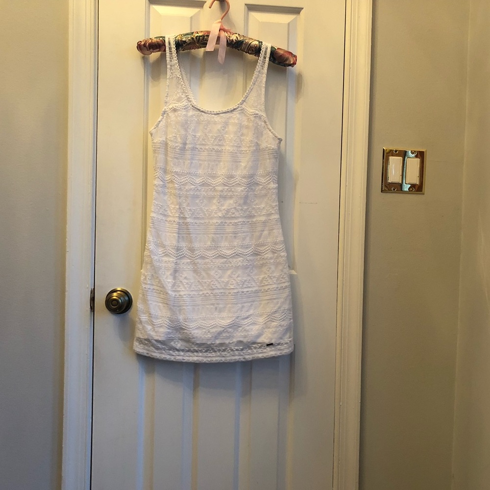 Hollister ☀️ Short White Lace Bodycon Dress, GUC